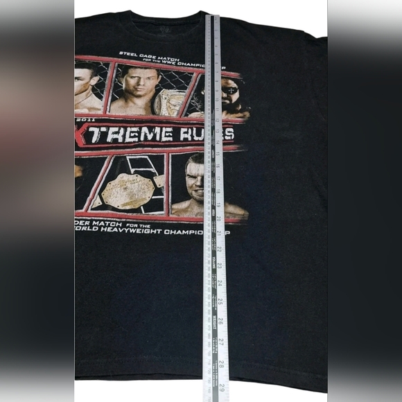 WWE Extreme Rules PPV Event T Shirt XL 2011 CM Punk WWF Wrestling Orton Cena - Picture 5 of 8